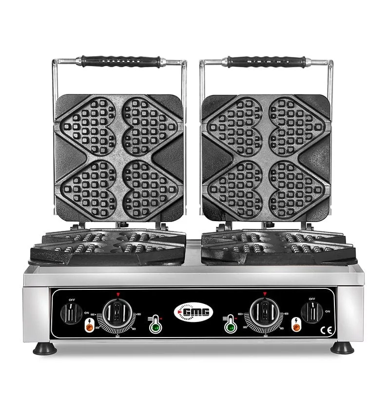 Gmg KGW 24 Tiamo Kalp Waffle Makinesi, Çiftli, Sabit Plakalı