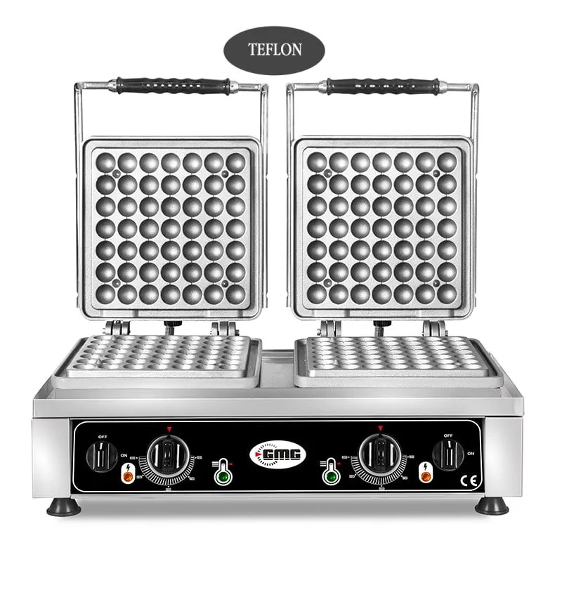 Gmg KGW 27 S Lokmia S Waffle Makinesi, Çiftli, Sabit Plakalı, Teflon Kaplamalı