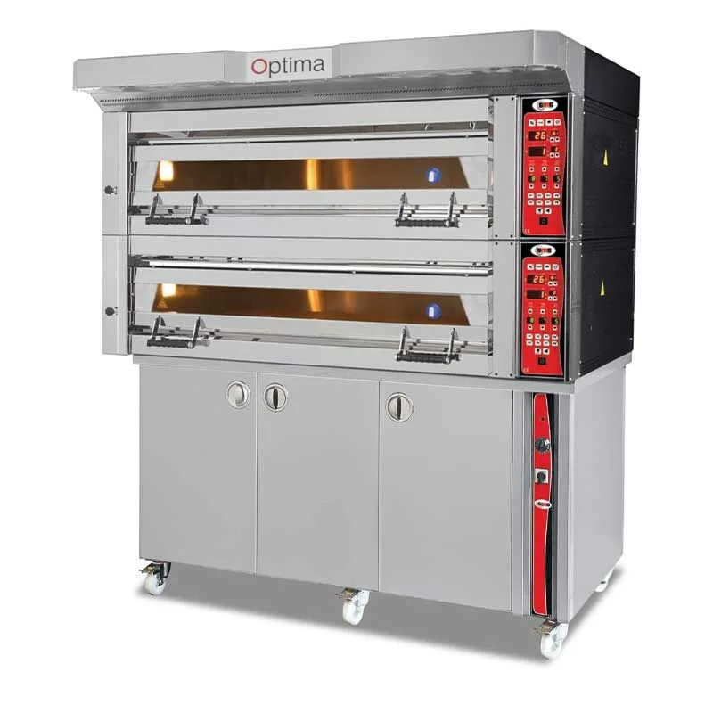 Gmg Optima PB2M-128 Elektrikli Pasta Börek Fırını, 2 Katlı, Mayalama Kabinli, 124x84x18 cm x 2