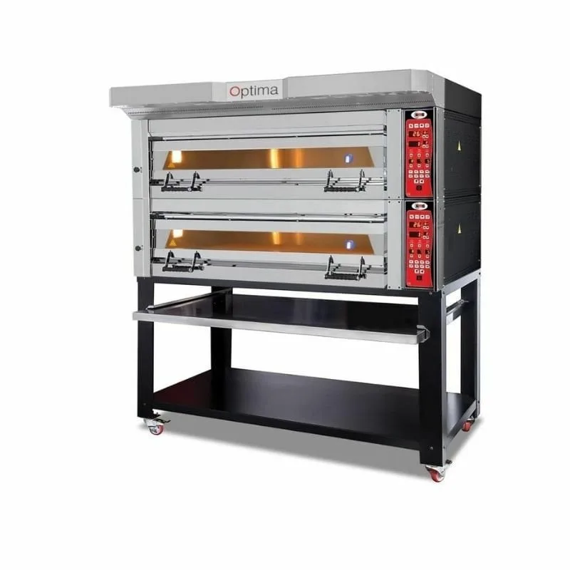 Gmg Optima PB2T-128 Elektrikli Pasta Börek Fırını, 2 Katlı, Alt Standlı, 124x84x18 cm x 2