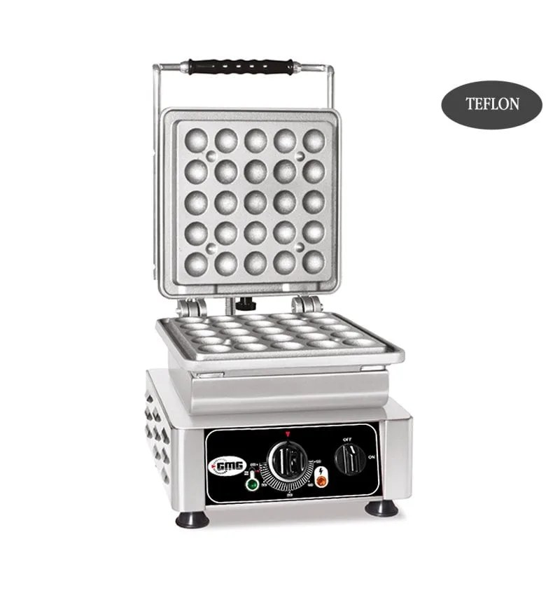 Gmg WE 07 D Lokmia D Waffle Makinesi, Tekli, Değiştirilebilir Plakalı, Teflon Kaplamalı