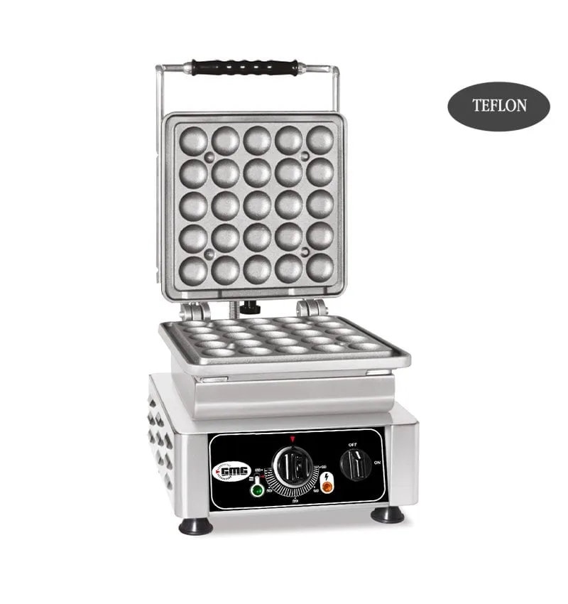 Gmg WE 07 L Lokmia L Waffle Makinesi, Tekli, Değiştirilebilir Plakalı, Teflon Kaplamalı