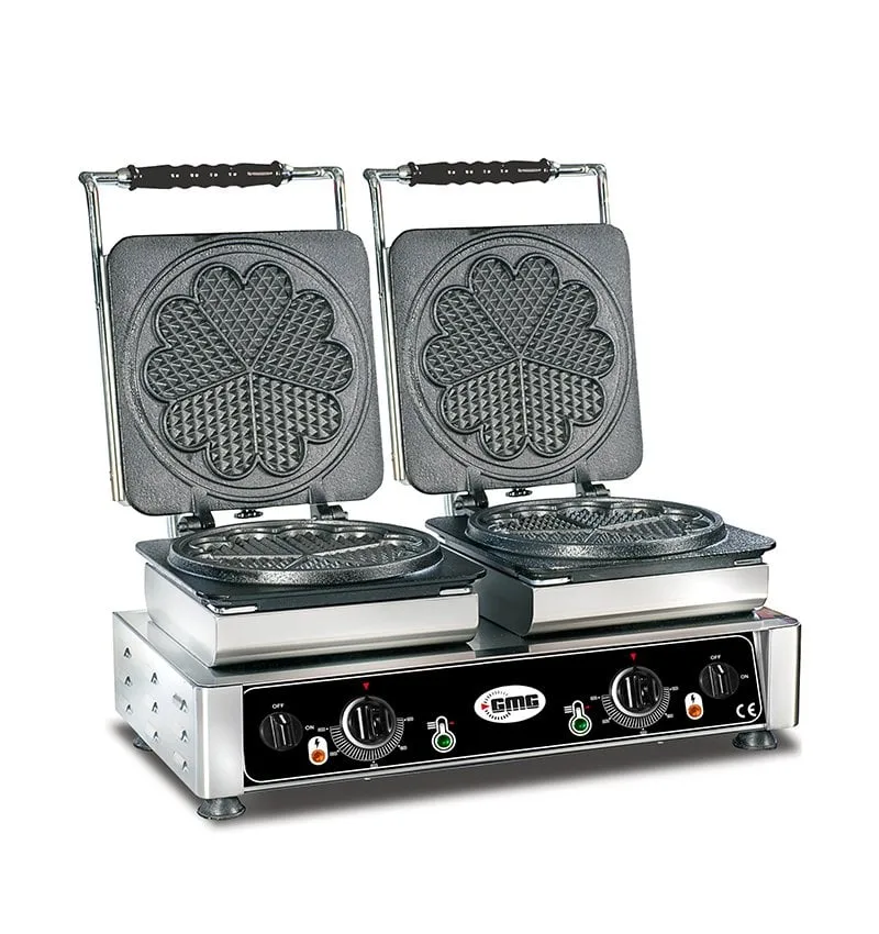 Gmg WE 21 L Çiçek Waffle Makinesi, Çiftli, Değiştirilebilir Plakalı, 21 cm