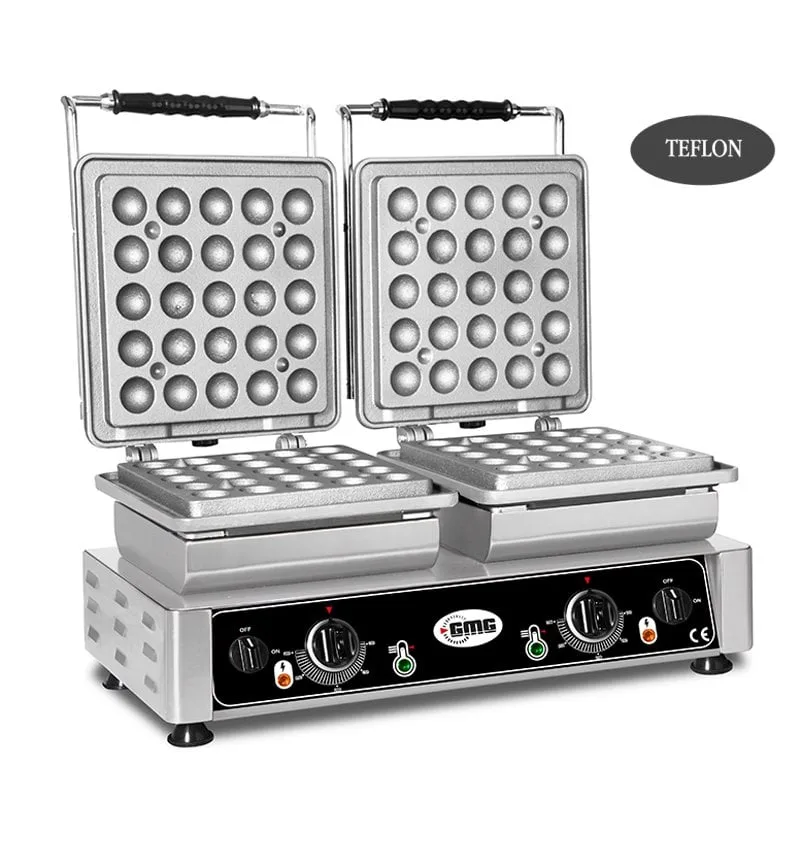 Gmg WE 27 D Lokmia D Waffle Makinesi, Çiftli, Değiştirilebilir Plakalı, Teflon Kaplamalı