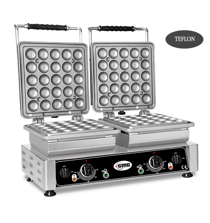 Gmg WE 27 L Lokmia L Waffle Makinesi, Çiftli, Değiştirilebilir Plakalı, Teflon Kaplamalı