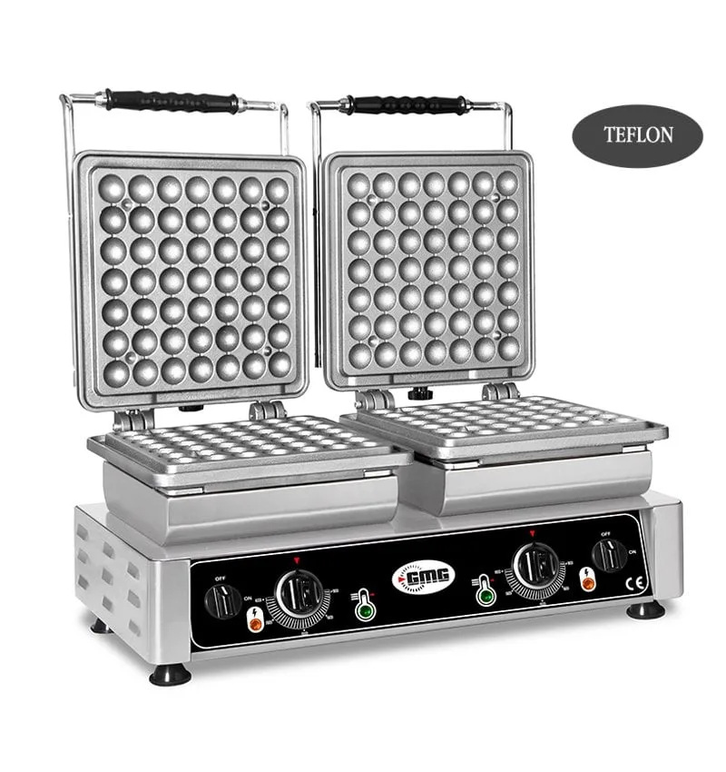 Gmg WE 27 S Lokmia S Waffle Makinesi, Çiftli, Değiştirilebilir Plakalı, Teflon Kaplamalı