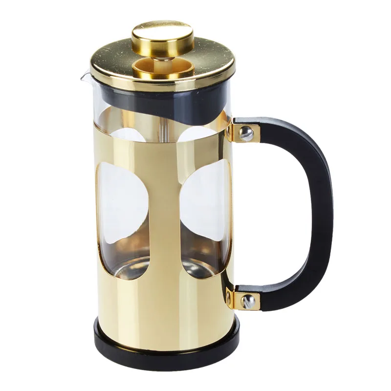 Biradlı GRV-B003 French Press, 350 cc, Altın