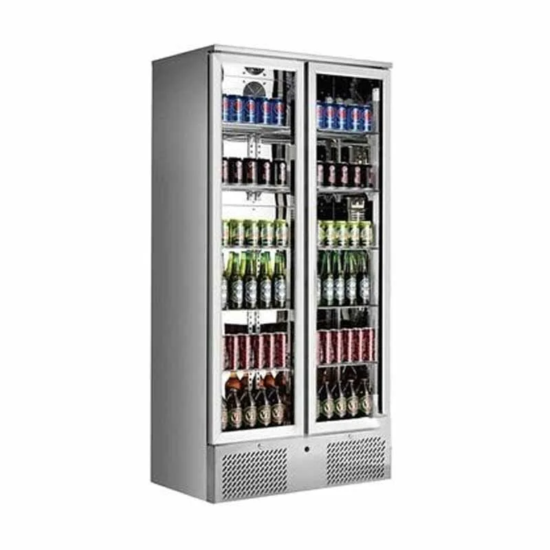 Gtech SC-458F-S Bar Arkası Şişe Soğutucu Dolap, Dik Tip, İki Kapılı, 458 L, Inox