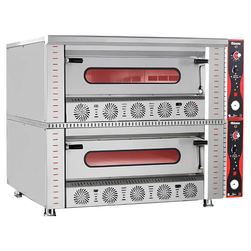 Himaksan Çift Katlı Pizza Fırını, Gazlı, Ø30 cm 4+4 Pizza Kapasiteli HMK-PFS4 878