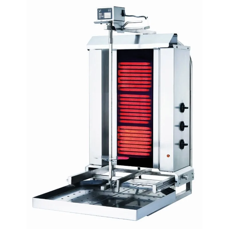 Kalitegaz Döner Ocağı, 3 Radyanlı, Elektrikli, Üstten Motorlu, Hareketli Gövde, Camlı, Rinnova KLG230HG