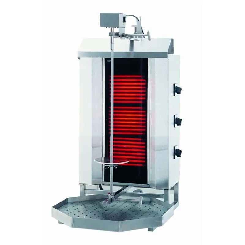 Kalitegaz Döner Ocağı, 3 Radyanlı, Elektrikli, Üstten Motorlu, Camlı KLG230
