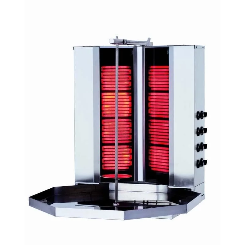 Kalitegaz V Model Döner Ocağı, 4+4 Radyanlı, Elektrikli, Motorsuz, Camlı, Rinnova KLG161V