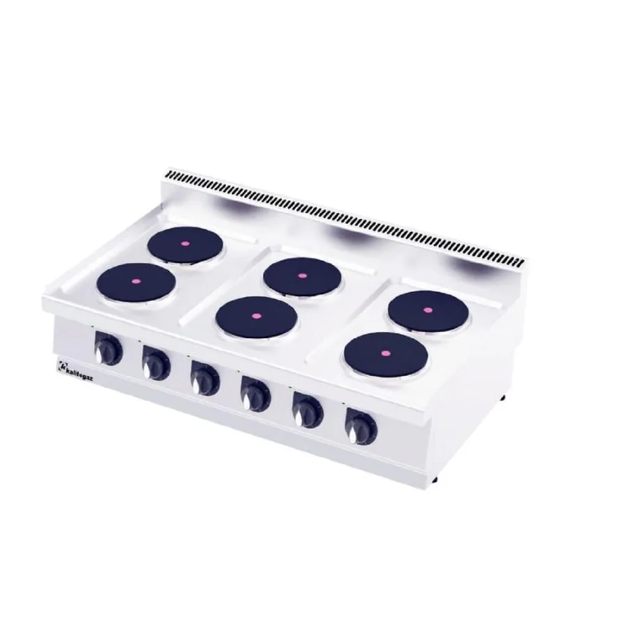 Kalitegaz C1270E 700 Seri Set Üstü Altılı Ocak Pleytli 120x70 Cm Elektrikli 400 V
