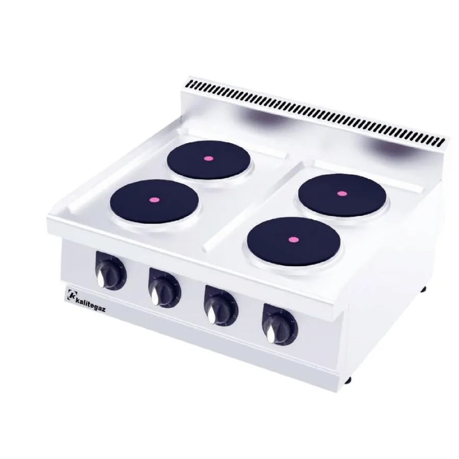 Kalitegaz C8070E 700 Seri Set Üstü Dörtlü Ocak Pleytli 80x70 Cm Elektrikli 400 V