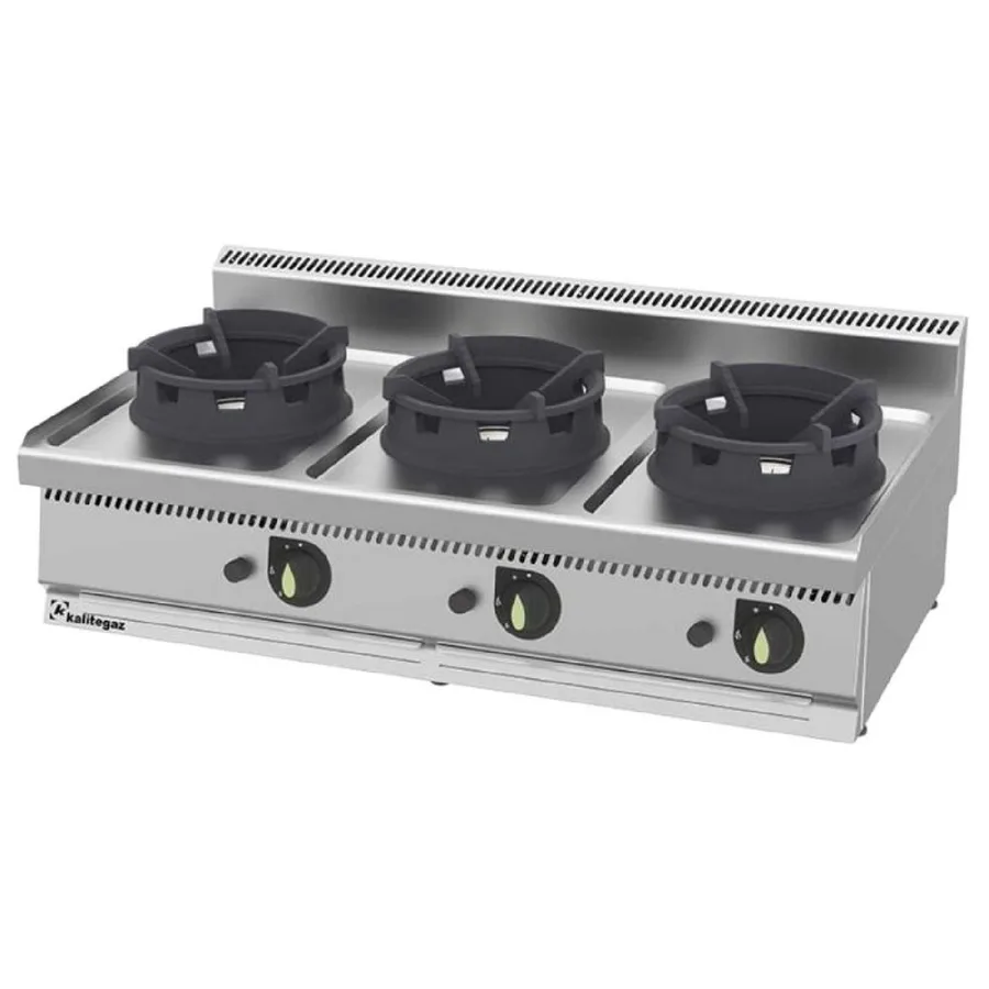 Kalitegaz Üç Brülörlü Wok Ocak, Gazlı,  Rinnova 700 Serisi, WC1270G