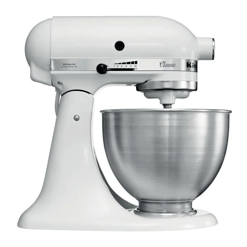 KitchenAid Classic 4,3 Litre Stand Mikser – Beyaz, 5K45SSEWH