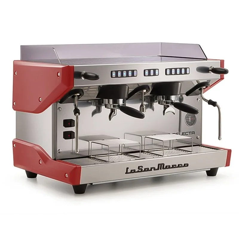 La San Marco Delecta Tam Otomatik Espresso Kahve Makinesi, 2 Gruplu, Kırmızı