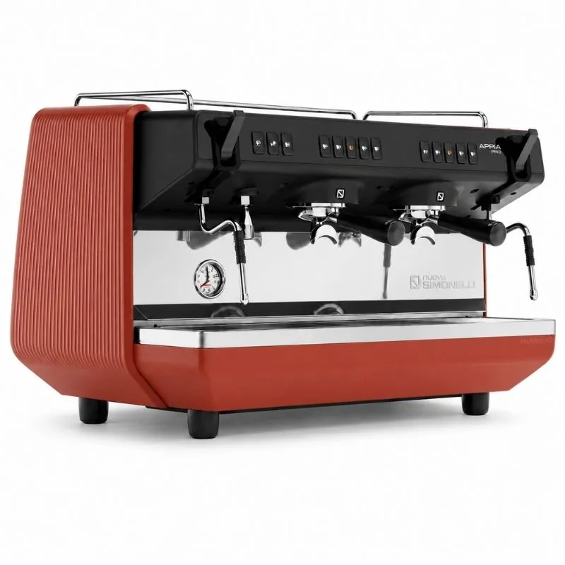 Nuova Simonelli Appia Viva Tall Cup Tam Otomatik Espresso Kahve Makinesi, 2 Gruplu, Kırmızı