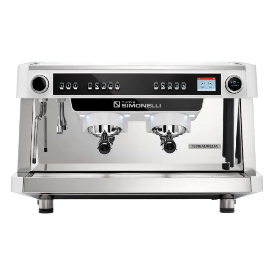 Nuova Simonelli Nuova Aurelia XT Otomatik Dozaj Ayarlı Espresso Kahve Makinesi, 2 Gruplu, Beyaz