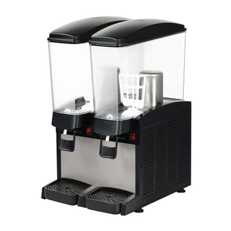 Omake Dijital Dikdörtgen İkili Soğuk İçecek Dispenseri, 2x20 Litre Karıştırıcılı