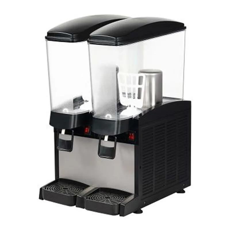 Omake Manuel Dikdörtgen İkili Soğuk İçecek Dispenseri, 2x20 Litre Karıştırıcılı
