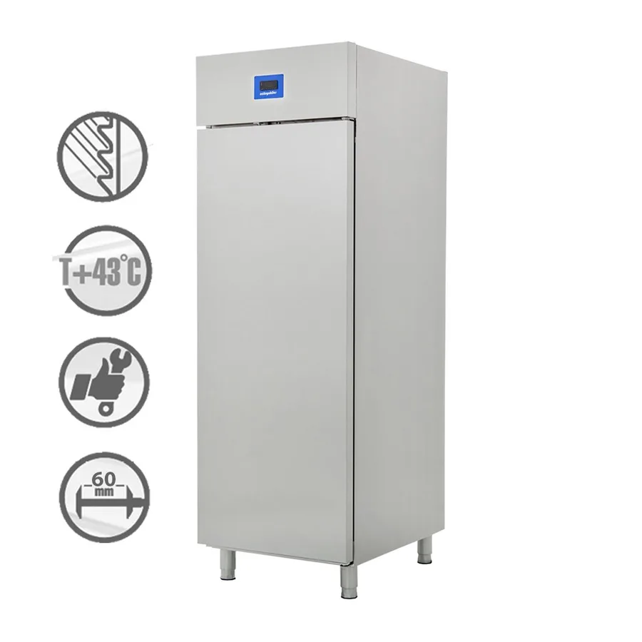 Öztiryakiler Tek Inox Kapılı Dik Tip Buzdolabı, Gn 600 NMV Model, 304 Kalite