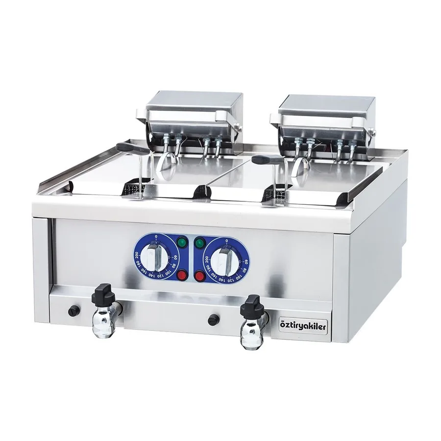 Öztiryakiler 600 Seri Set Üstü Fritöz, İkili, 7+7 L, 60x60x26 cm, 6644