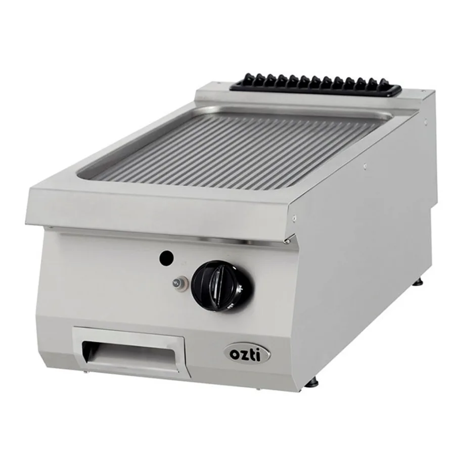 Öztiryakiler 700 Seri, OGG 4070 N Grill Plate, Oluklu, Gazlı, 40x70 cm, Sert Krom Kaplı, 6644