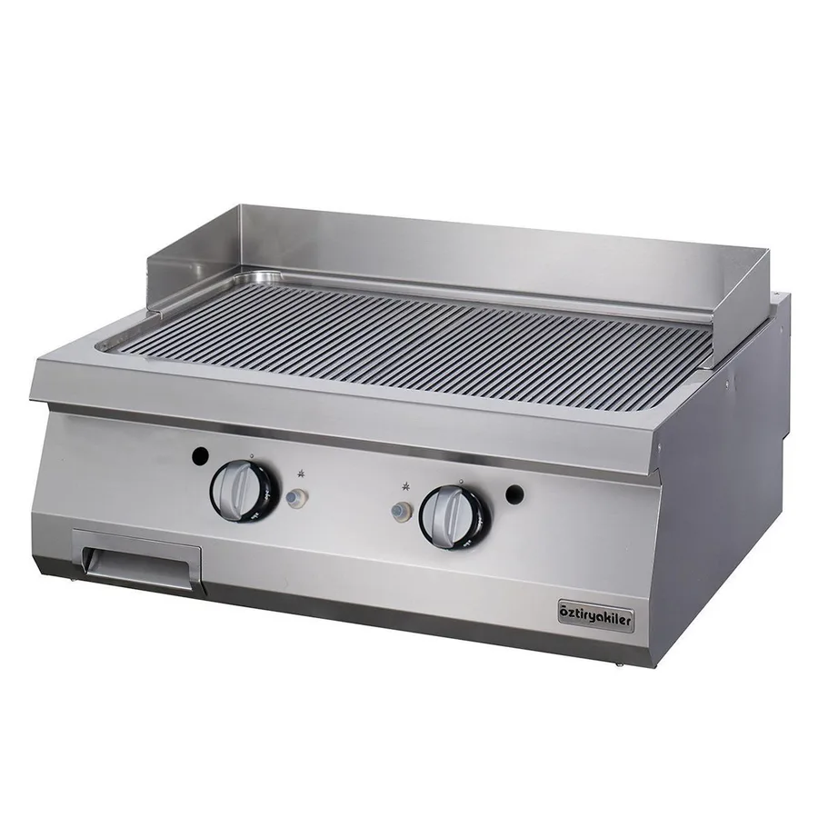 Öztiryakiler 700 Seri, OGG 8070 N Grill Plate, Set Üstü, Oluklu, Gazlı, 80x70 cm, 6644