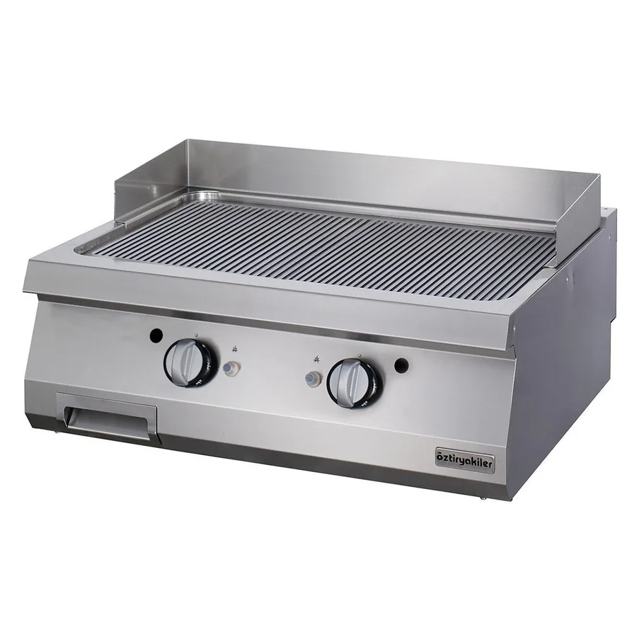 Öztiryakiler 900 Seri Set Üstü Grill Plate Oluklu, Gazlı, 80x90 cm, 6644