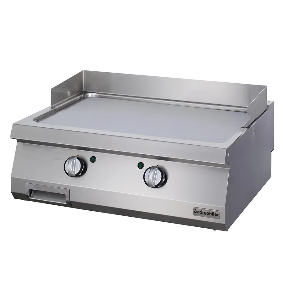 Öztiryakiler 900 Seri Set Üstü Grill Pleyt, Düz, Elektirikli, Krom, 80x90 cm, 6644