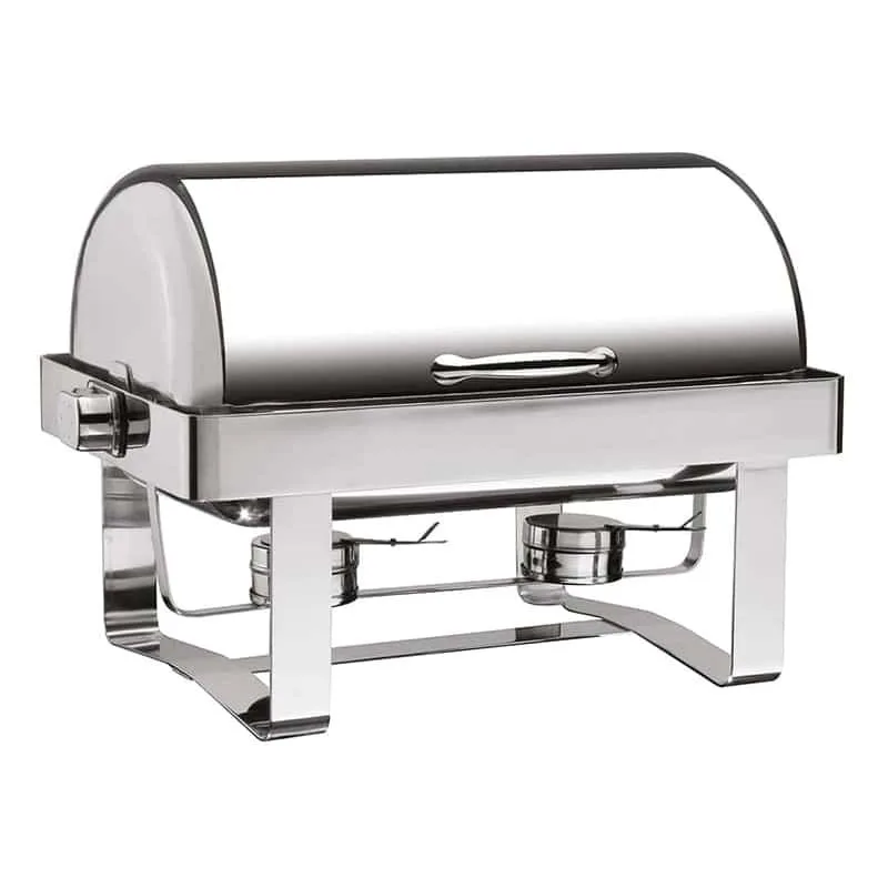 Öztiryakiler Chafing Dish Kap, 180 Derece Açılır, Düz Ayak, Jel Yakıtlı