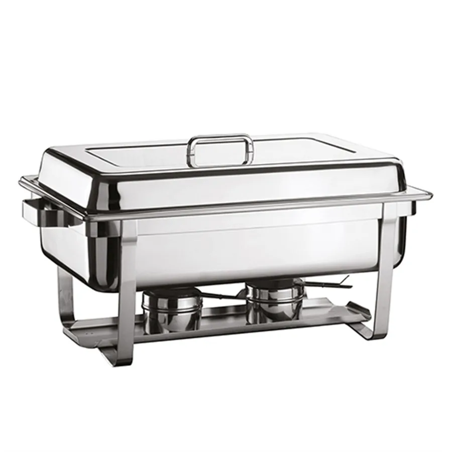 Öztiryakiler Chafing Dish, Çin Model Kapak, İçiçe Geçen Ayak, Kızaklı, Isıtıcısız