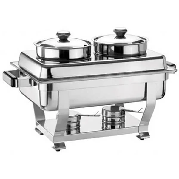 Öztiryakiler Çorbalıklı İkili Was Ayaklı Chafing Dish Jel Yakıtlı
