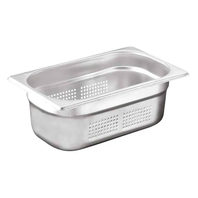 Öztiryakiler Gastronorm Küvet, Delikli, Standart, GN 1/4, 26.5x16.2x15cm