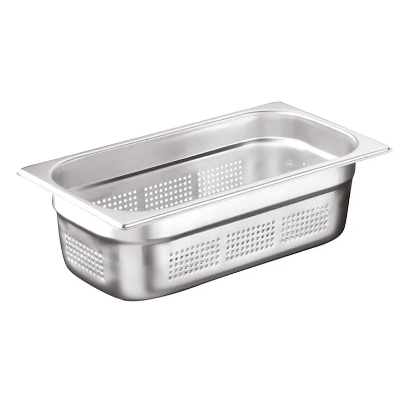 Öztiryakiler Gastronorm Küvet, Delikli, Standart, GN 1/3, 32.5x17.6x6.5