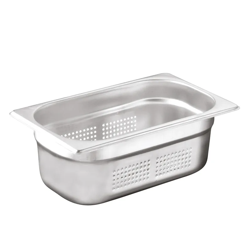 Öztiryakiler Gastronorm Küvet, Delikli, Standart, GN 1/4, 26.5x16.2x4 cm
