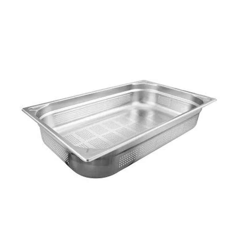 Öztiryakiler Delikli Gastronorm Küvet, Köşe Desenli GNP 1/1x40, 32,5x53x4 cm