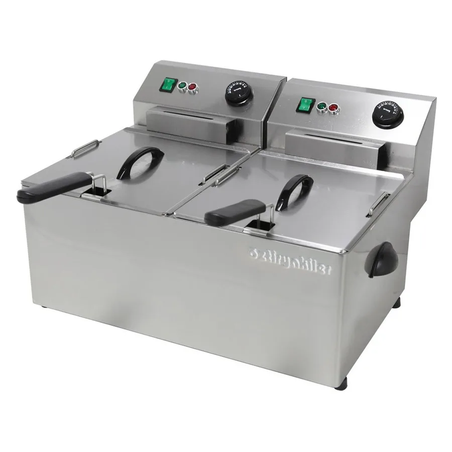 Öztiryakiler EF8D Fritöz, Çiftli, GN 1/2, 2x8 L, Elektrikli,6644