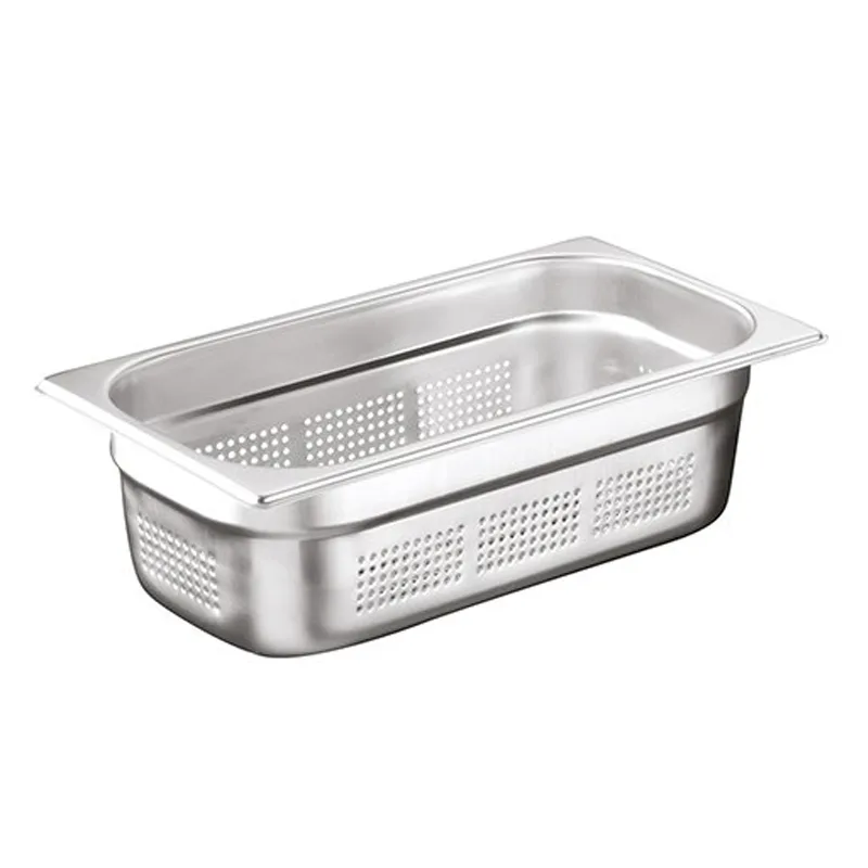 Öztiryakiler Gastronorm Küvet, Delikli, Standart, GNP 1/3-100, 17x32,5x10cm