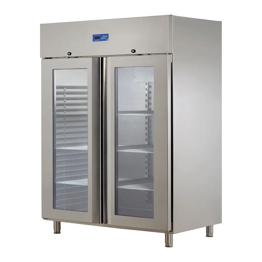 Öztiryakiler Monoblok Çift Cam Kapılı, Dik Tip Buzdolabı, Gn 1200 NMV Model, 304 Kalite