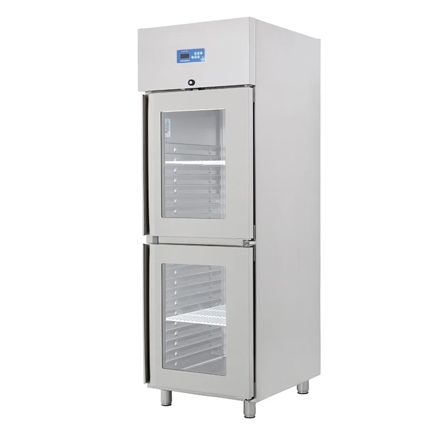 Öztiryakiler Çift Cam Kapılı Dik Tip Buzdolabı, Gn 600 NMV Model, 304 Model