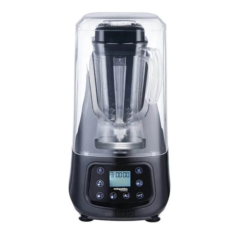 Öztiryakiler Gurmeaid CB699-D Gürültü Önleyici Kapaklı, Dijital Bar Blender, 2 L, 1680 W, Siyah