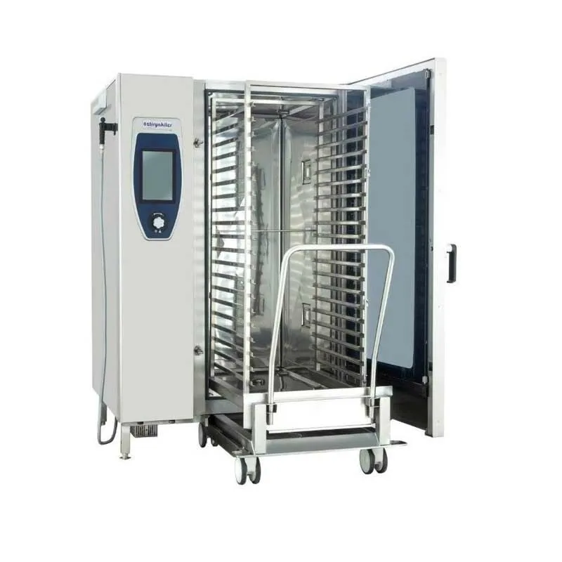 Öztiryakiler Konveksiyonlu Kombi Fırın, Elektrikli, GN 2/1 20 Tepsi Kapasiteli, Kit Arabalı
