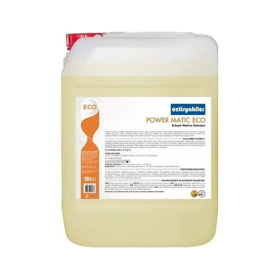 Öztiryakiler Bulaşık Makinesi Deterjanı, Power Matic Eco, 20 Litre