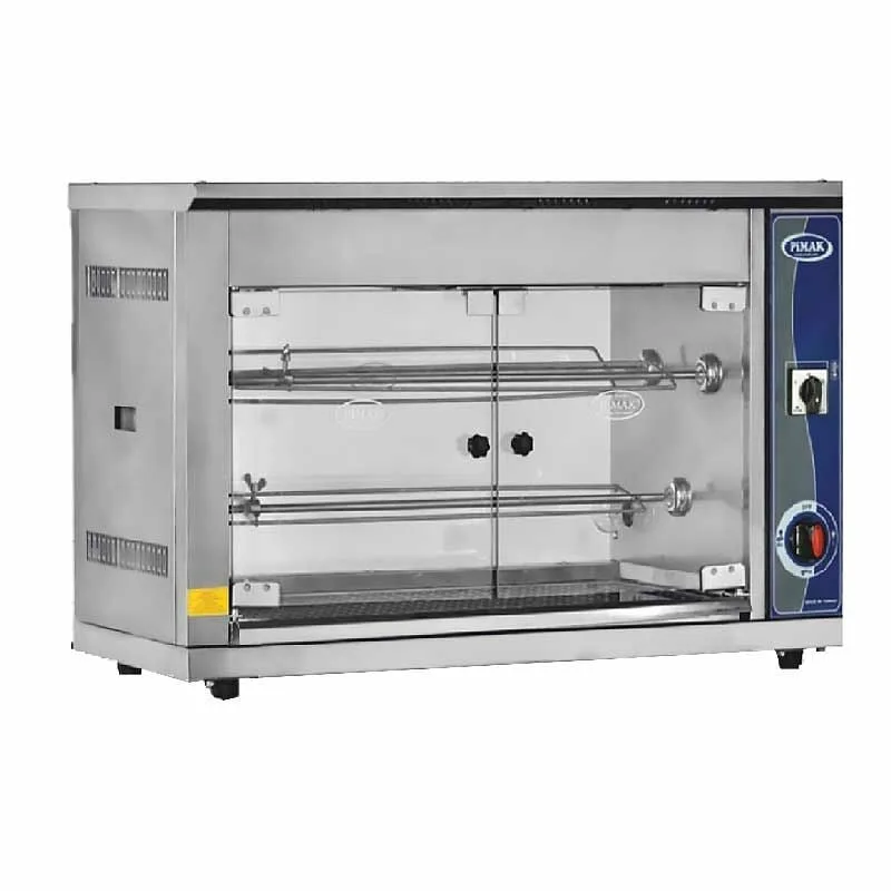 Pimak Set Üstü Piliç Çevirme Makinesi, 12 Piliç Kapasiteli, Elektrikli MOO3-E