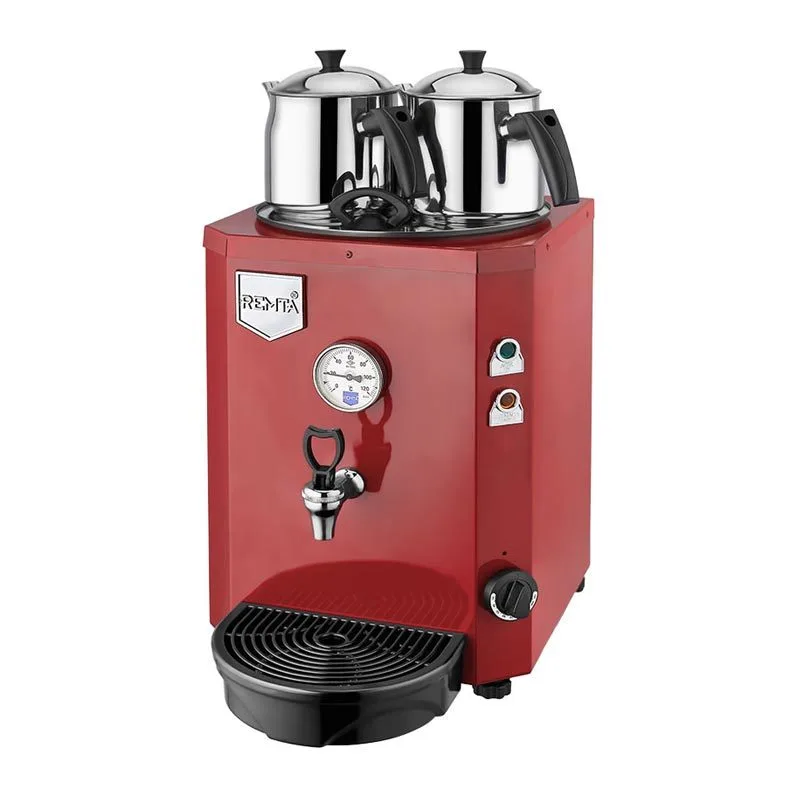Remta DE11 Jumbo Çay Makinesi, 2 Demlikli, 23 L, Elektrikli, Kırmızı