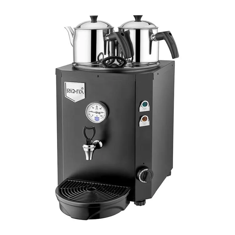 Remta DE11 Jumbo Çay Makinesi, Elektrikli, 2 Demlikli, 23 Litre Kapasiteli , Kırmızı