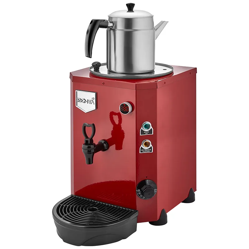 Remta DE14 Mini Jumbo Çay Makinesi, Elektrikli, Tek Demlikli, 9 Litre Kapasiteli , Kırmızı