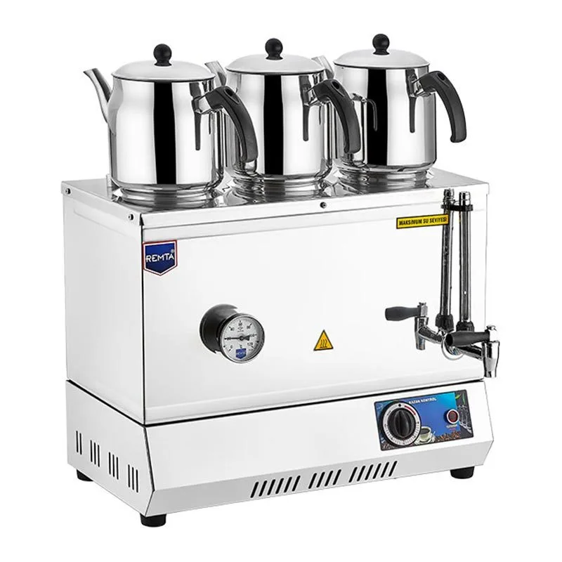 Remta EP03 55 Model Çay Ocağı, Elektrikli, Pleytsiz, 3 Demlikli, 34 Litre Kapasiteli